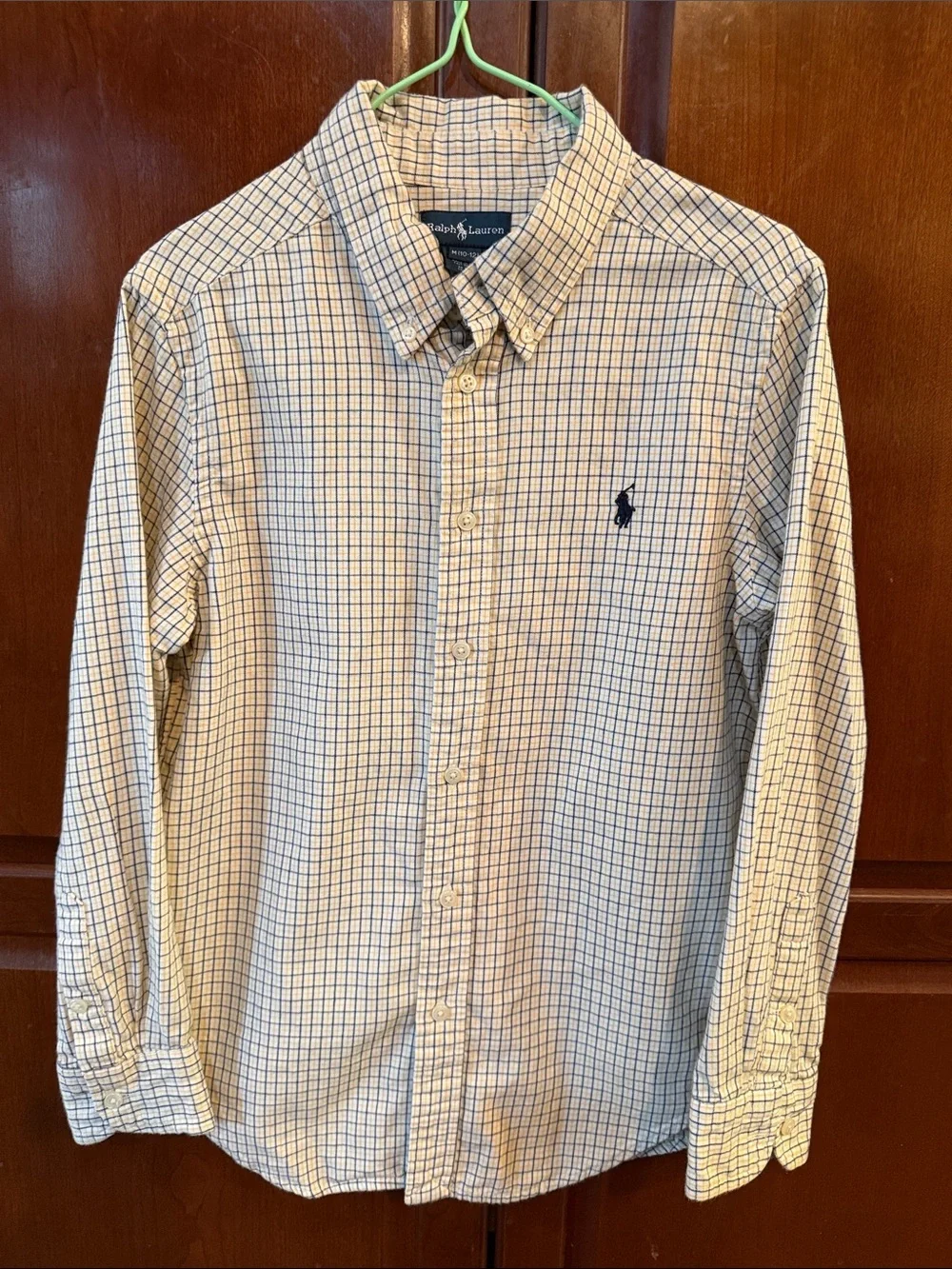 Ralph Lauren Button-Down Plaid Shirt for boy size 10-12